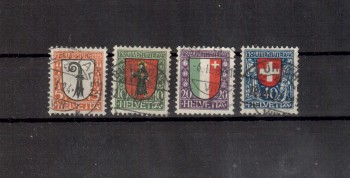 Schweiz Michelnummer 185 - 188 gestempelt