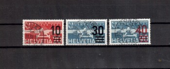 Schweiz Michelnummer 291 - 293 gestempelt