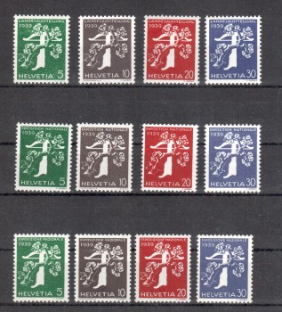 Schweiz Michelnummer 344 - 355 postfrisch
