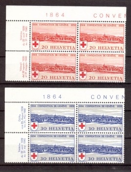 Schweiz Michelnummer 357 - 358 Viererblock postfrisch