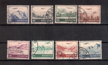 Schweiz Michelnummer 387 - 394 gestempelt