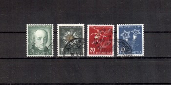 Schweiz Michelnummer 424 - 427 gestempelt