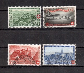 Schweiz Michelnummer 431 - 434 gestempelt