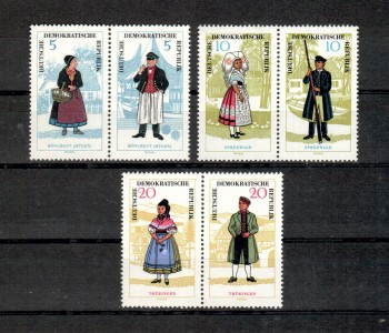 DDR Michelnummer 1074 - 1079 Paare postfrisch