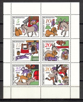 DDR Michelnummer 1717 - 1722 Kleinbogen postfrisch DDR Michelnummer 1717 - 1722 Kleinbogen postfrisch