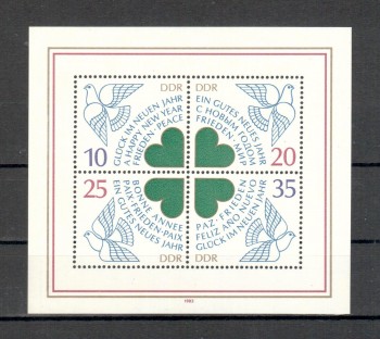 DDR Michelnummer 2844 - 2847 Block 75 postfrisch