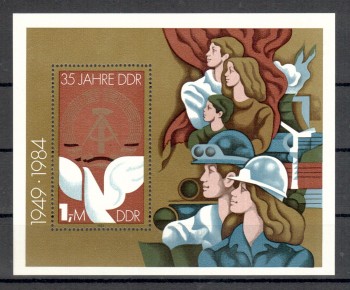 DDR Michelnummer 2902 Block 79 postfrisch DDR Michelnummer 2902 Block 79 postfrisch