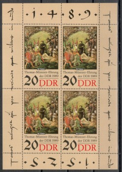 DDR Michelnummer 3271 Kleinbogen postfrisch