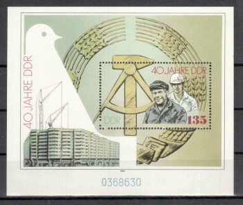 DDR Michelnummer 3283 Block 100 postfrisch