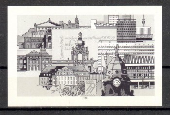 DDR Michelnummer 2443 Block 55 amtlicher Schwarzdruck postfrisch