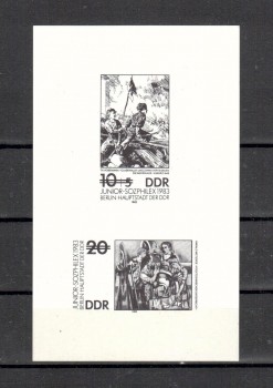 DDR Michelnummer 2812 - 2813 amtlicher Schwarzdruck postfrisch