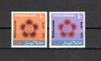 DDR Michelnummer Spendenmarke mit Frankaturkraft 1 + 2 postfrisch