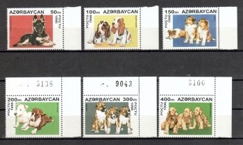 Hunde 035 Aserbaidschan Michelnummer 306 - 311 postfrisch