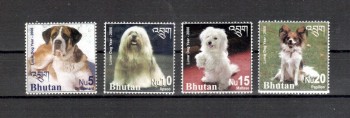 Hunde 061 Bhutan Michelnummer 2479 - 2482 postfrisch