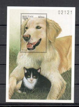 Hunde 062 Bhutan Michelnummer Block 372 postfrisch