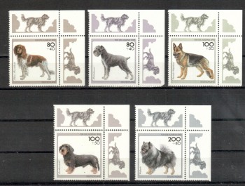 Hunde 101 Deutschland Michelnummer 1797 - 1801 postfrisch