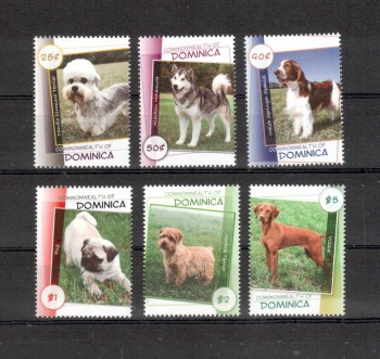 Hunde 111 Dominica Michelnummer 3897 - 3902 postfrisch