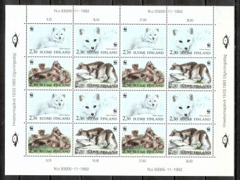 Hunde 118  Finnland Michelnummer 1202 - 1205 Kleinbogen postfrisch