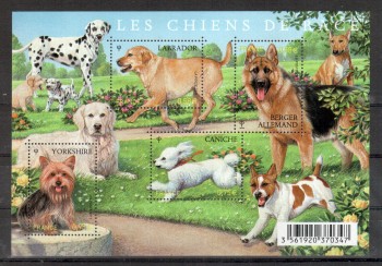 Hunde 125 Frankreich Michelnummer Block 150 postfrisch