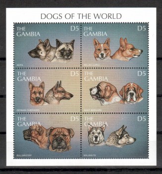 Hunde 143 Gambia Michelnummer 2906 - 2911 postfrisch