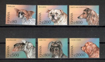 Hunde 148 Ghana Michelnummer aus 2613 - 2624 alle Hunde postfrisch