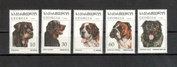 Hunde 155 Georgien Michelnummer 234 - 238 postfrisch