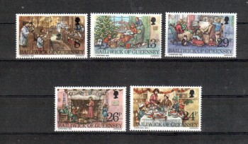 Hunde 186 GB - Guernsey Michelnummer 255 - 259 postfrisch