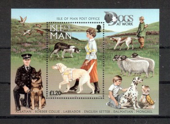 Hunde 200 GB - Isle of man Michelnummer Block 27 postfrisch