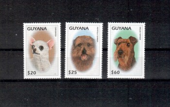 Hunde 255 Guyana Michelnummer 6051 - 6053 postfrisch