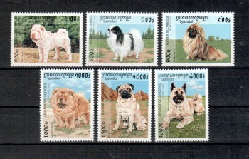 Hunde 283 Kambodscha Michelnummer 1731 - 1736 postfrisch