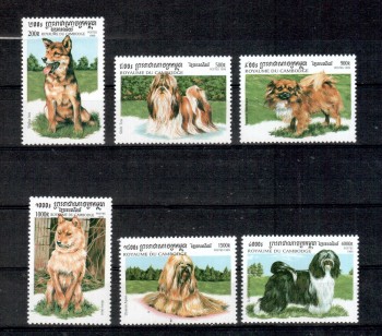 Hunde 285 Kambodscha Michelnummer 1906 - 1911 postfrisch
