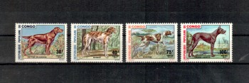 Hunde 301 Kongo Brazzaville Michelnummer 441 - 444 postfrisch