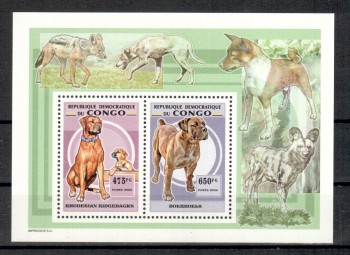 Hunde 309 Kongo Kinshasa Michelnummer Block 294 A postfrisch
