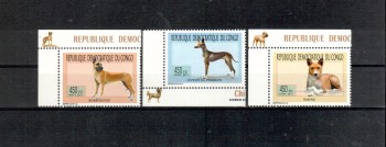 Hunde 310 Kongo Kinshasa Michelnummer 2034 - 2036 I postfrisch