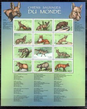 Hunde 315 Kongo Kinshasa Michelnummer 1451 - 1462 postfrisch