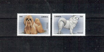 Hunde 347 Liberia Michelnummer 2477 - 2478 postfrisch