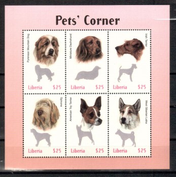 Hunde 350 Liberia Michelnummer 2686 - 2691 postfrisch