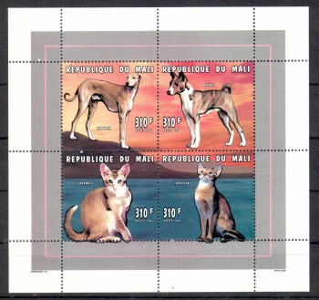 Hunde 367 Mali Michelnummer 1593 - 1596 postfrisch