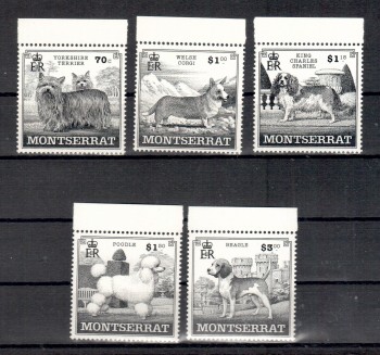 Hunde 390 Montserrat Michelnummer 1100 - 1104 postfrisch
