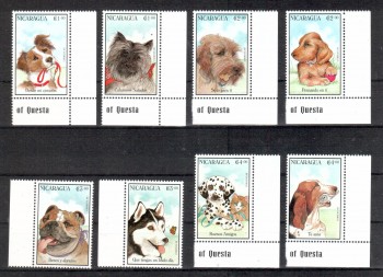 Hunde 448 Nicaragua Michelnummer 3732 - 3739 postfrisch