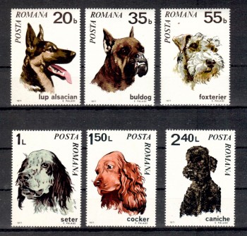 Hunde 483 Rumaenien Michelnummer 2908 - 2913 postfrisch Hunde 483 Rumaenien Michelnummer 2908 - 2913 postfrisch