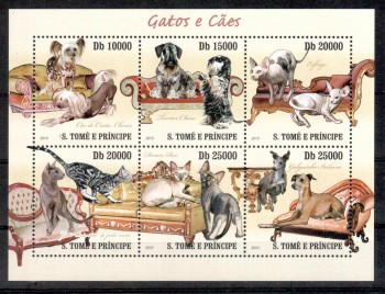 Hunde 503 St.Thomas + Prinzeninsel Michelnummer 4308 - 4313 postfrisch