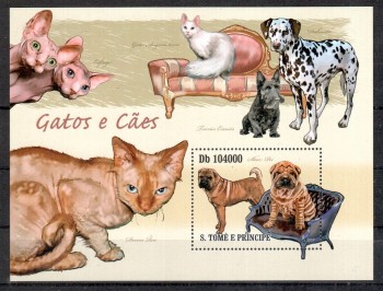 Hunde 504 St.Thomas + Prinzeninsel Michelnummer Block 742 postfrisch