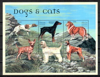 Hunde 540 Sierra Leone Michelnummer 3651 - 3656 postfrisch Hunde 540 Sierra Leone Michelnummer 3651 - 3656 postfrisch