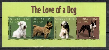 Hunde 543 Sierra Leone Michelnummer 4581 - 4584 postfrisch Hunde 543 Sierra Leone Michelnummer 4581 - 4584 postfrisch