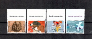 Hunde 564 Schweiz Michelnummer 1256 - 1259 postfrisch