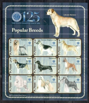 Hunde 568 St.Vincent Michelnummer 6628 - 6636 postfrisch