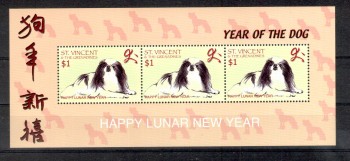 Hunde 570  St.Vincent Michelnummer Block 324 postfrisch