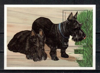 Hunde 572 St.Vincent Michelnummer Block 455 postfrisch