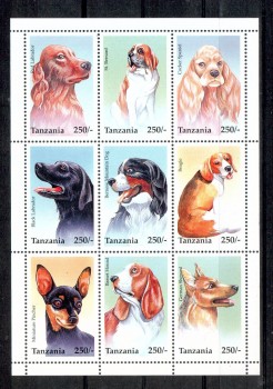 Hunde 578 Tansania Michelnummer 2302 - 2310 postfrisch